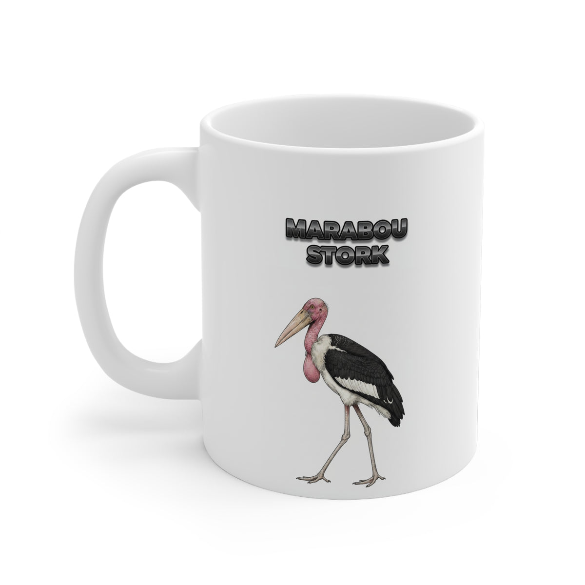 Marabou Stork Coffee Mug – 11oz Ceramic Mug for Animals With Facts Series 1 Gifts