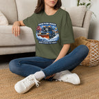 Snow Plow Cruiser T-Shirt — Husky Driving Plow Winter Tee