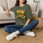 Schoolbus Cruiser T-Shirt — "Pugs On Board" Cute Dog Bus Graphic Tee