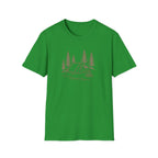 Camping Tent Tee — Minimal Lakeside Campfire Graphic T-Shirt