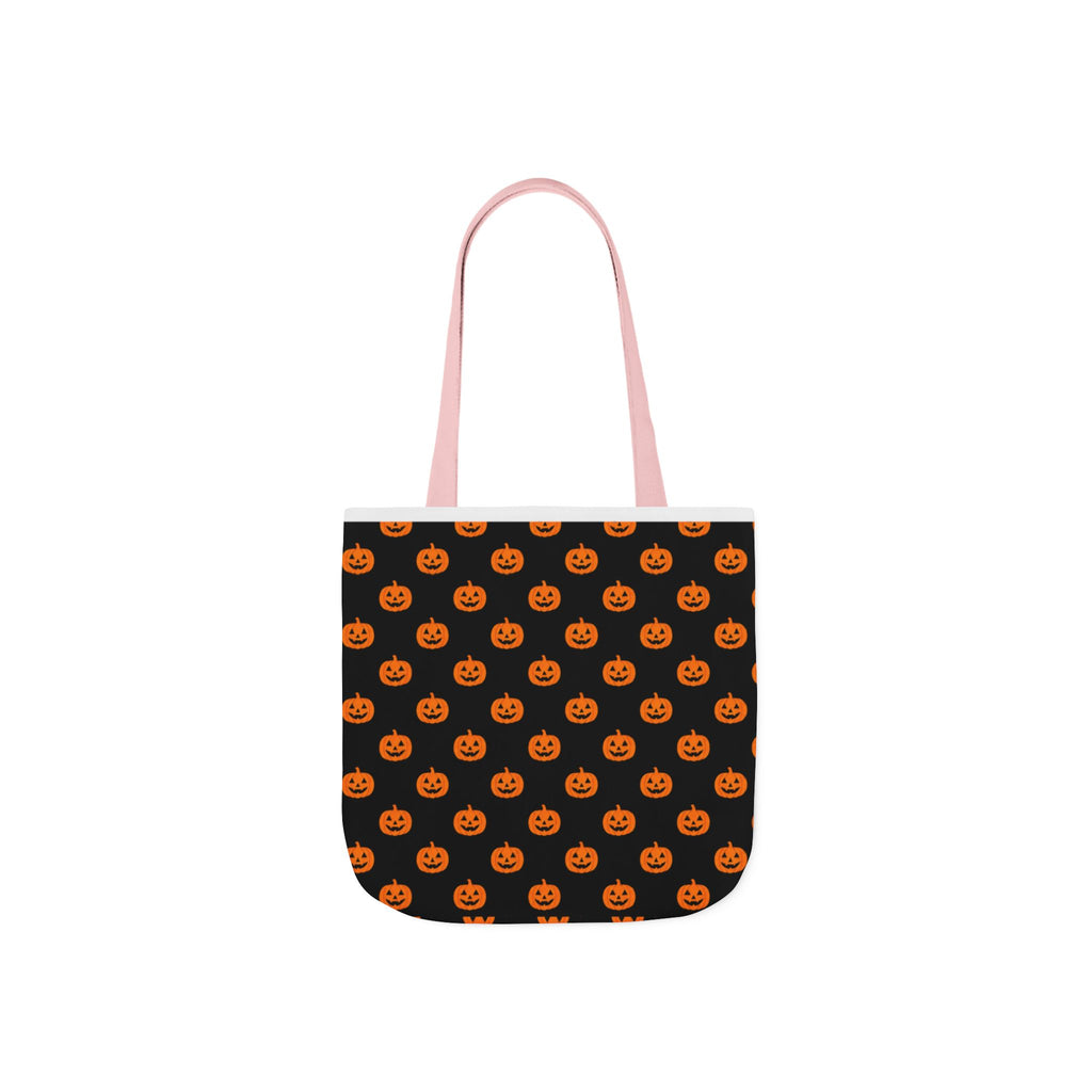 Halloween Pumpkin Black Pattern Canvas Tote Bag