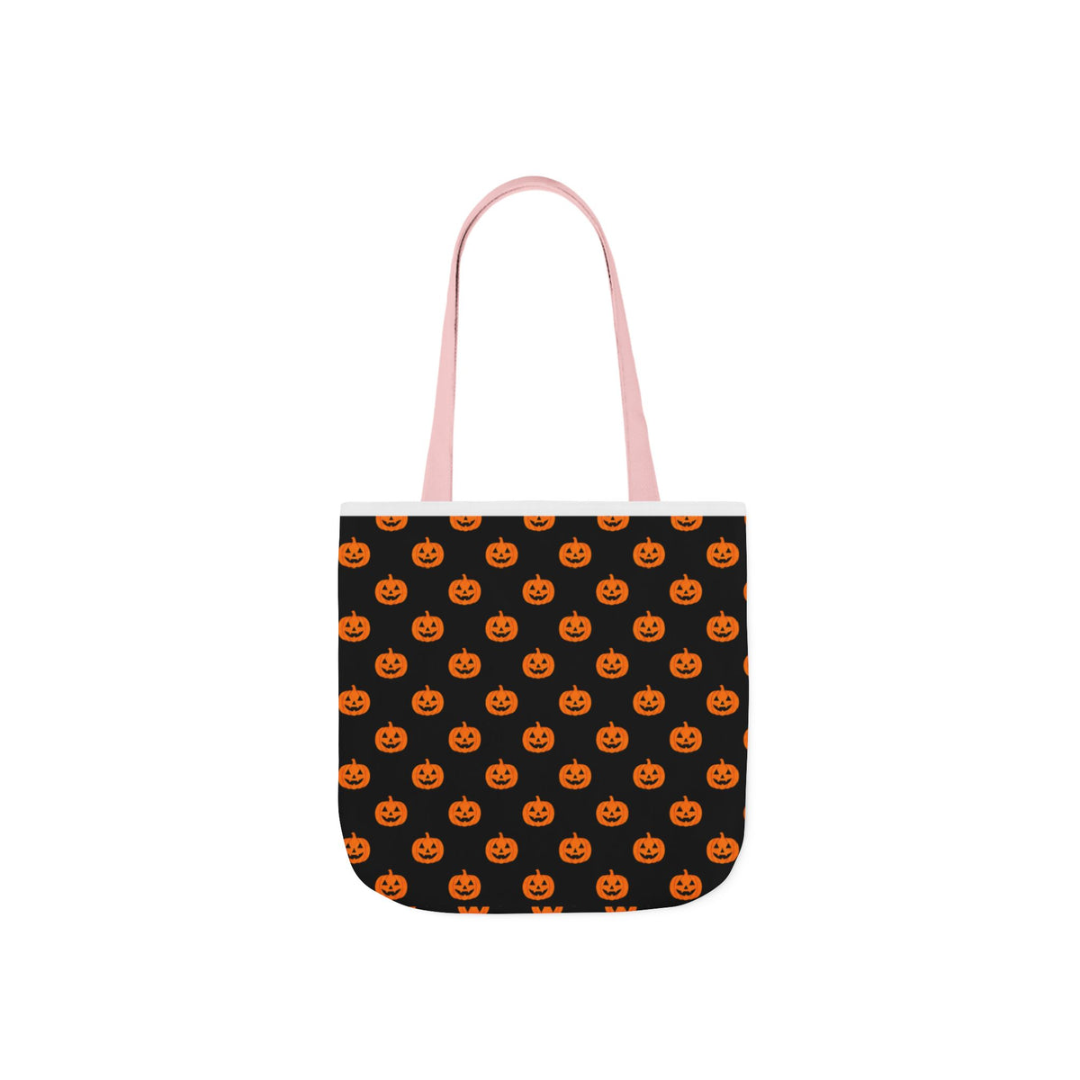 Halloween Pumpkin Black Pattern Canvas Tote Bag