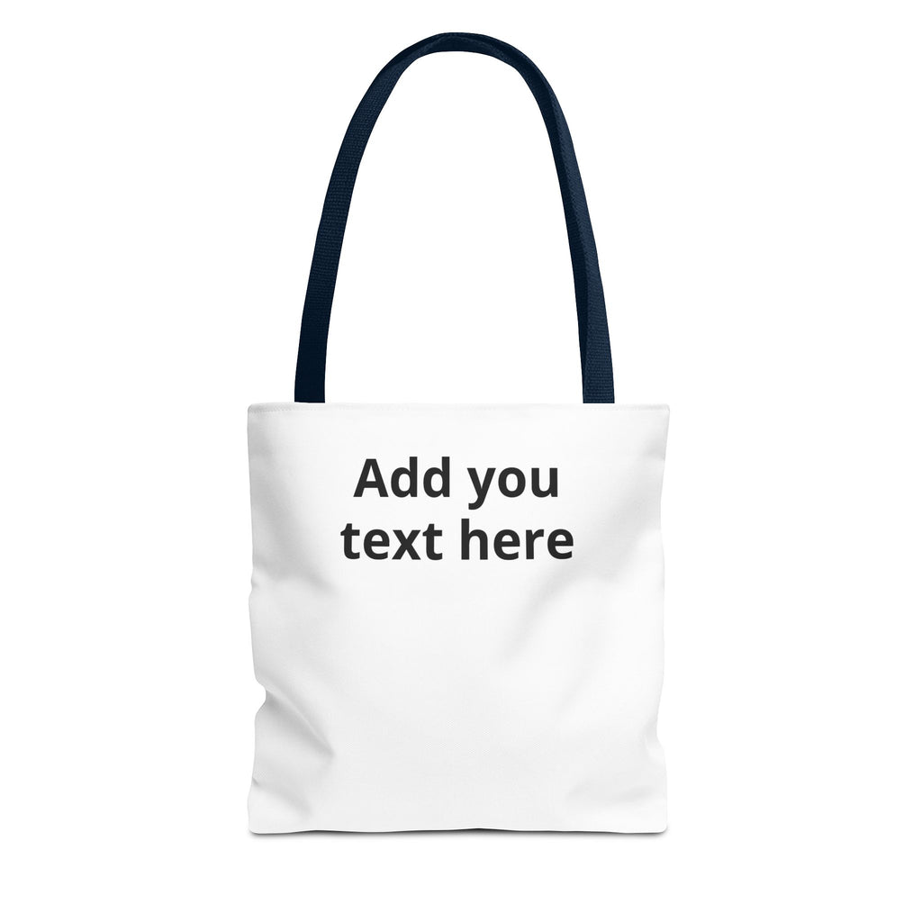 Personalized Tote Bag — Custom Text AOP Reusable Shopping Tote