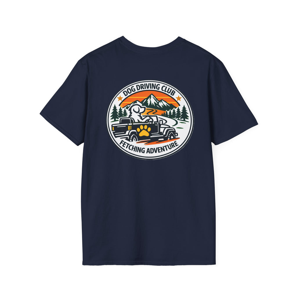 Low Rider Cruise Dog T-Shirt — Retro Palm Sunset Graphic Tee