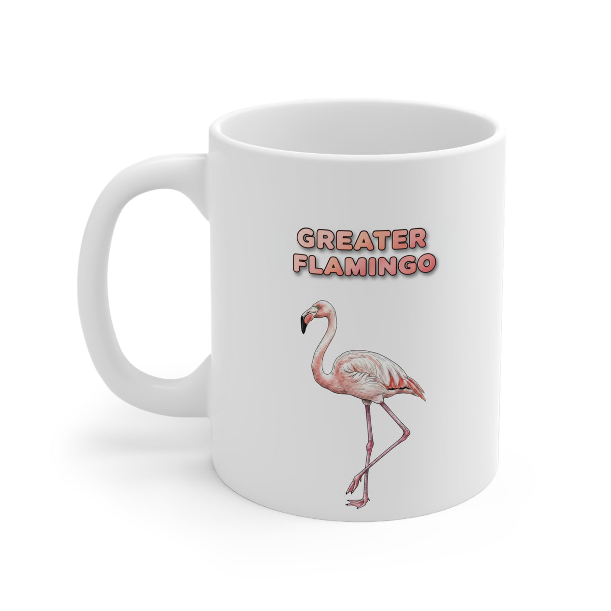 Greater Flamingo Coffee Mug – 11oz Ceramic Mug for Animals With Facts Series 3 Gifts