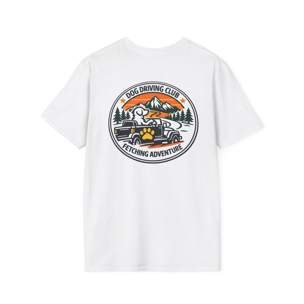Low Rider Cruise Dog T-Shirt — Retro Palm Sunset Graphic Tee