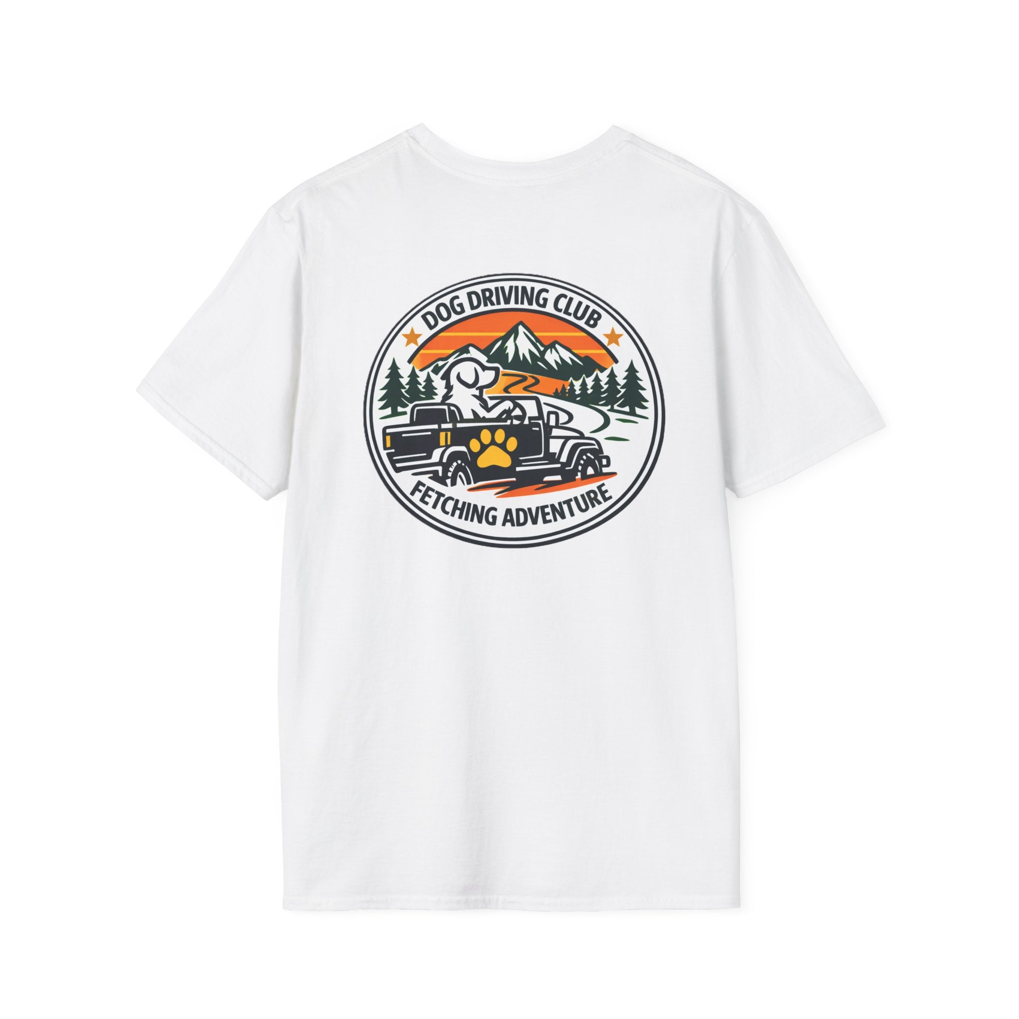 Low Rider Cruise Dog T-Shirt — Retro Palm Sunset Graphic Tee