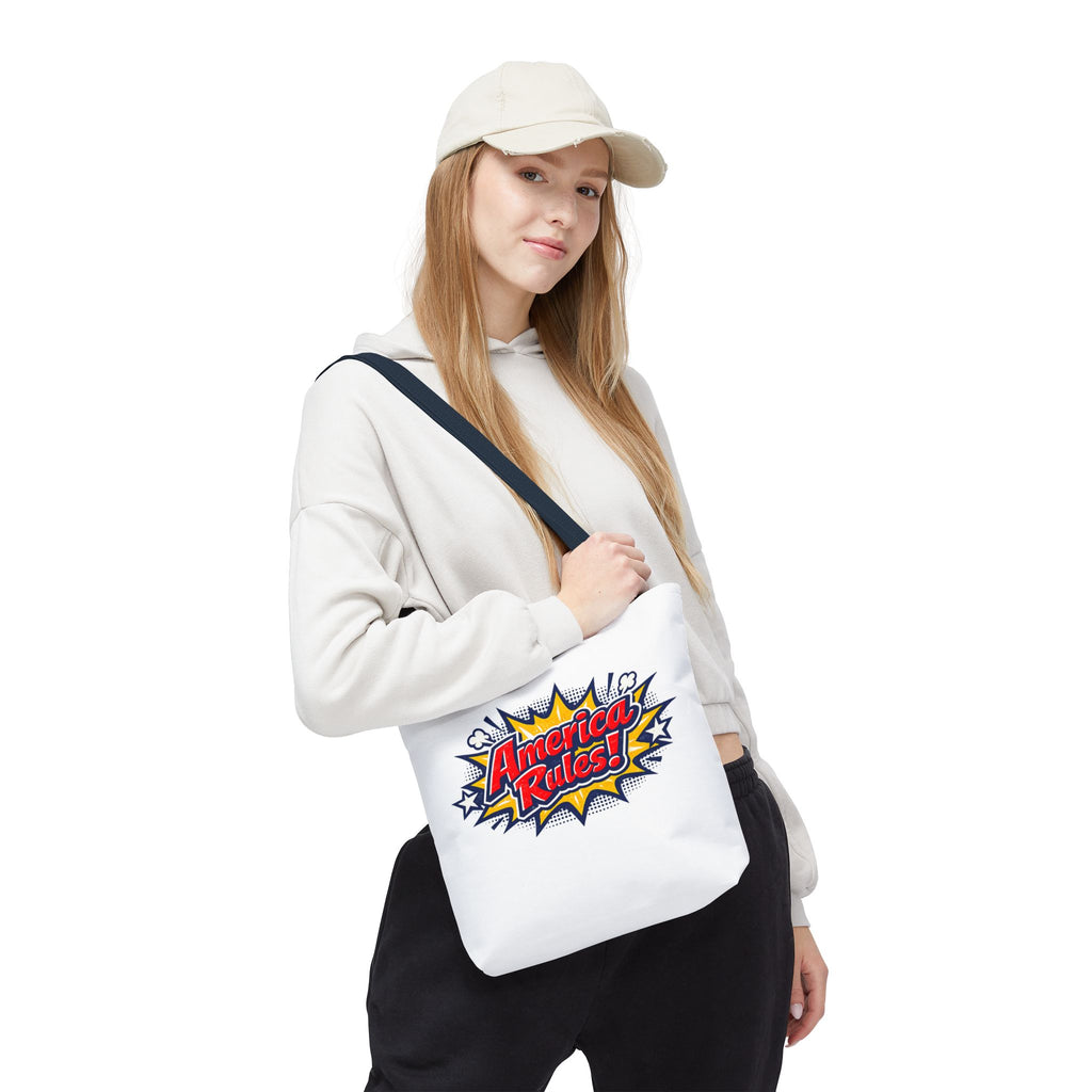 America Rules! Tote Bag — Patriotic Real American Graphic Tote