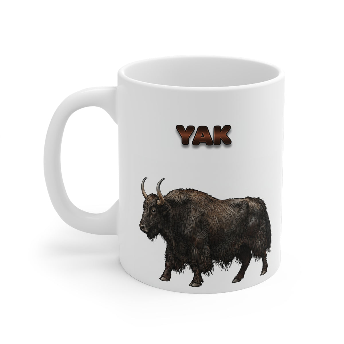 Yak Coffee Mug – 11oz Ceramic Mug for Animals With Facts Series 2 Gifts