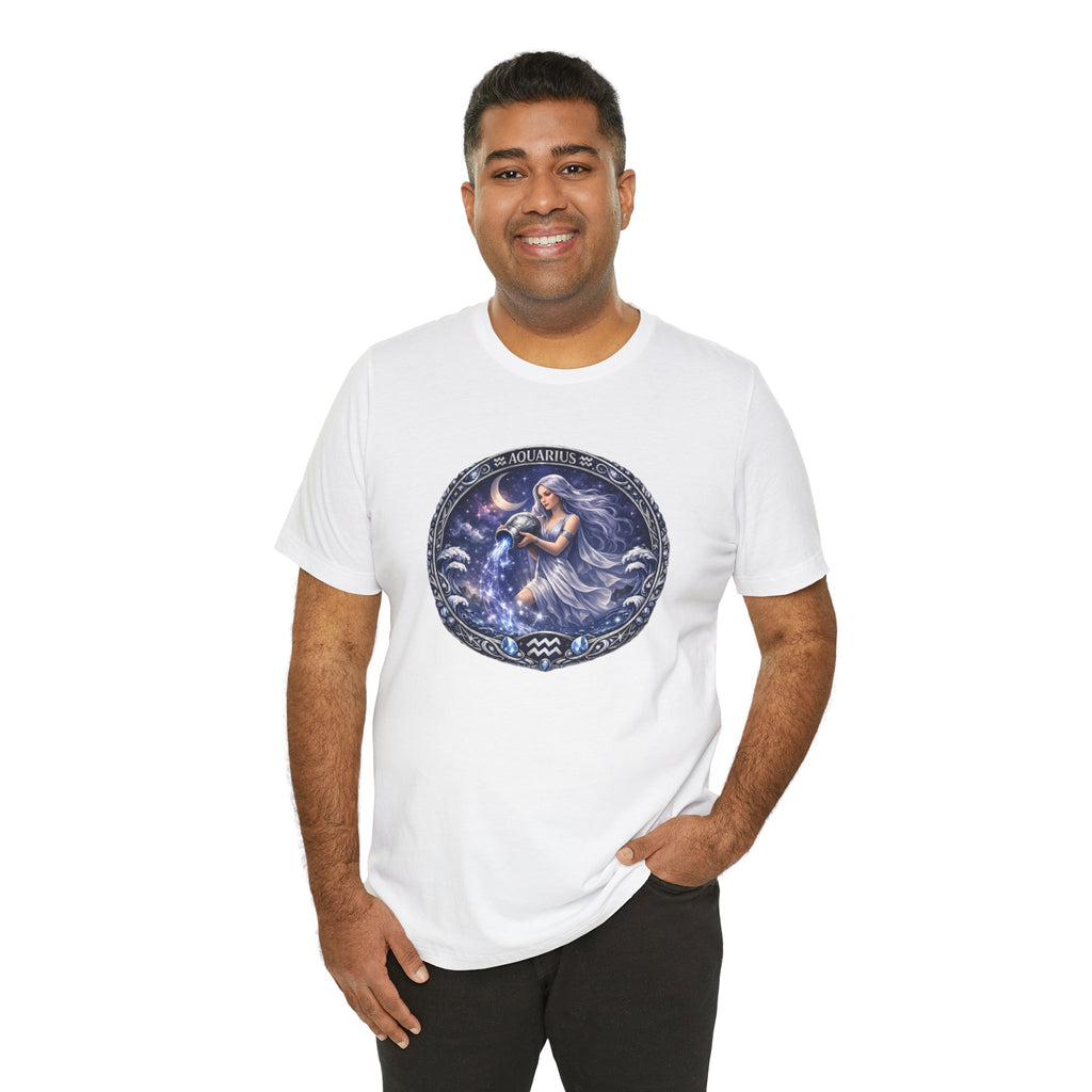 Aquarius Zodiac Tee — Water Bearer Astrology T-Shirt