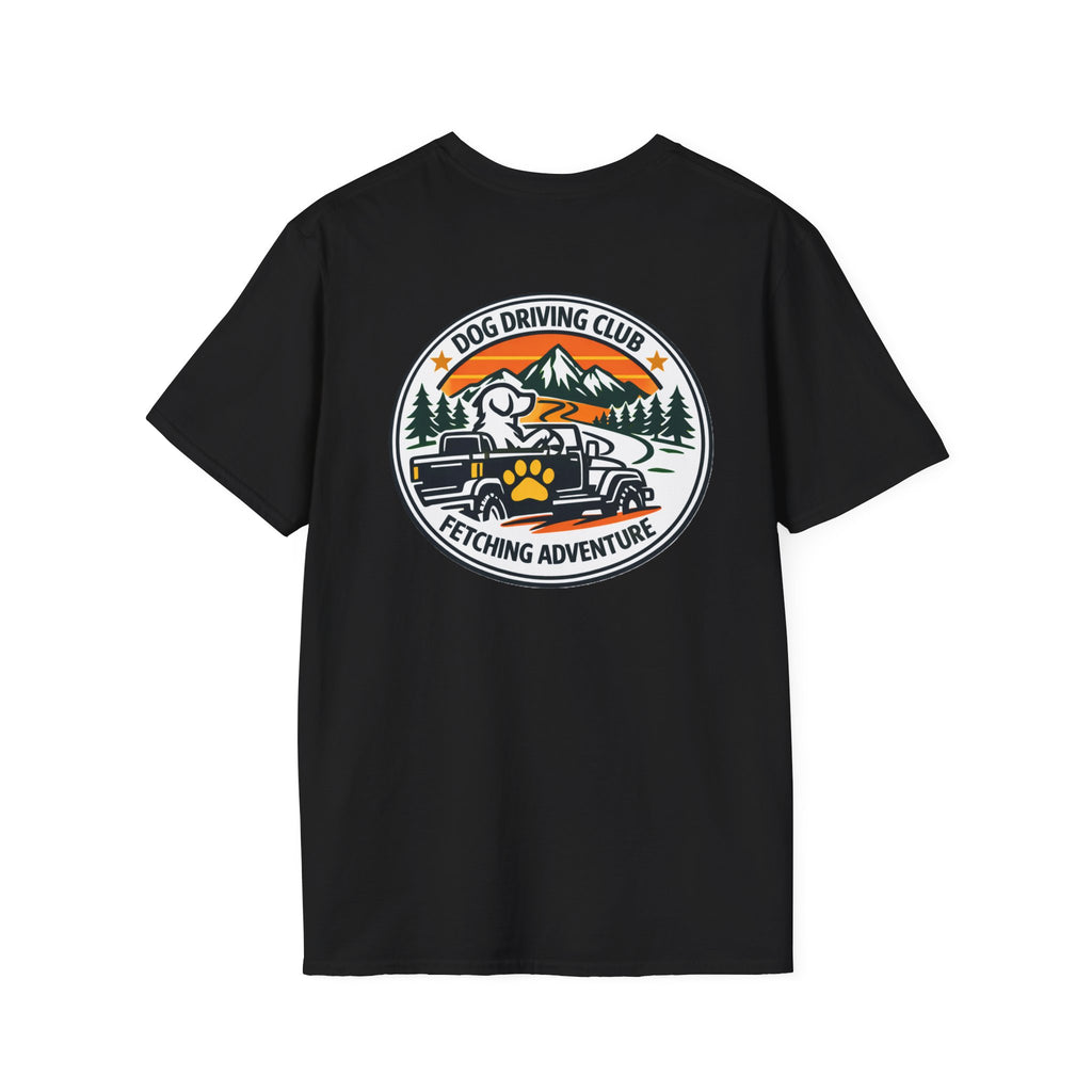 Low Rider Cruise Dog T-Shirt — Retro Palm Sunset Graphic Tee