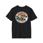 Low Rider Cruise Dog T-Shirt — Retro Palm Sunset Graphic Tee