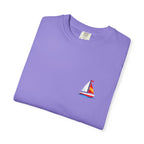 Sailboat Pocket T-Shirt — Colorful Minimal Nautical Tee
