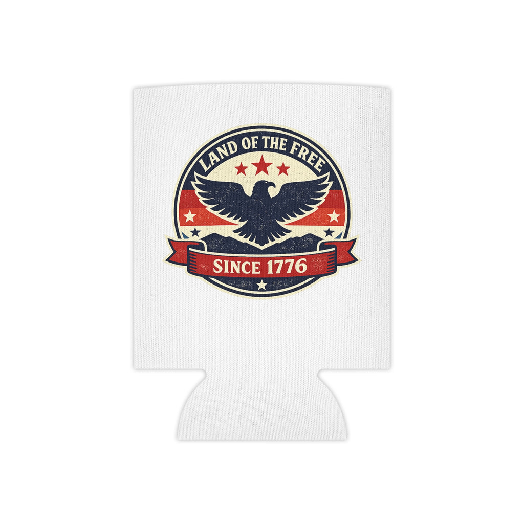 Patriotic Can Cooler - "Land of the Free" 1776 Eagle Beverage Koozie