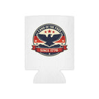 Patriotic Can Cooler - "Land of the Free" 1776 Eagle Beverage Koozie