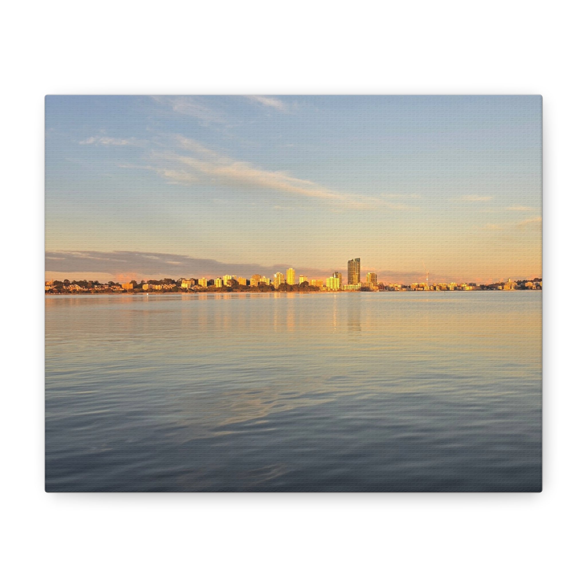 Personalized Wall Canvas - South Perth Sunrise Cityscape