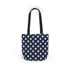 Halloween White Ghost Blue Pattern Canvas Tote Bag
