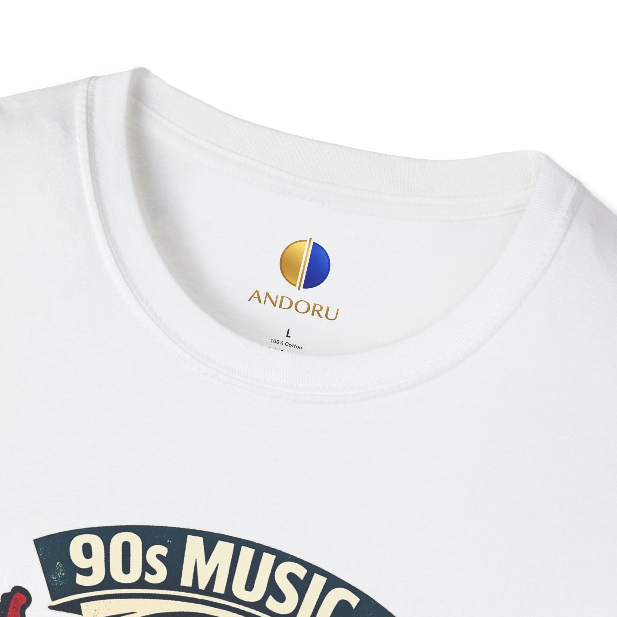 90s Music T-Shirt — Retro Cassette & Guitar 'The Last Decade Vibe' Tee