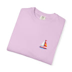 Sailboat Pocket T-Shirt — Colorful Minimal Nautical Tee