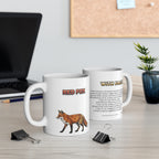 Red Fox Coffee Mug – 11oz Ceramic Mug for Animals With Facts Series 3 Gifts