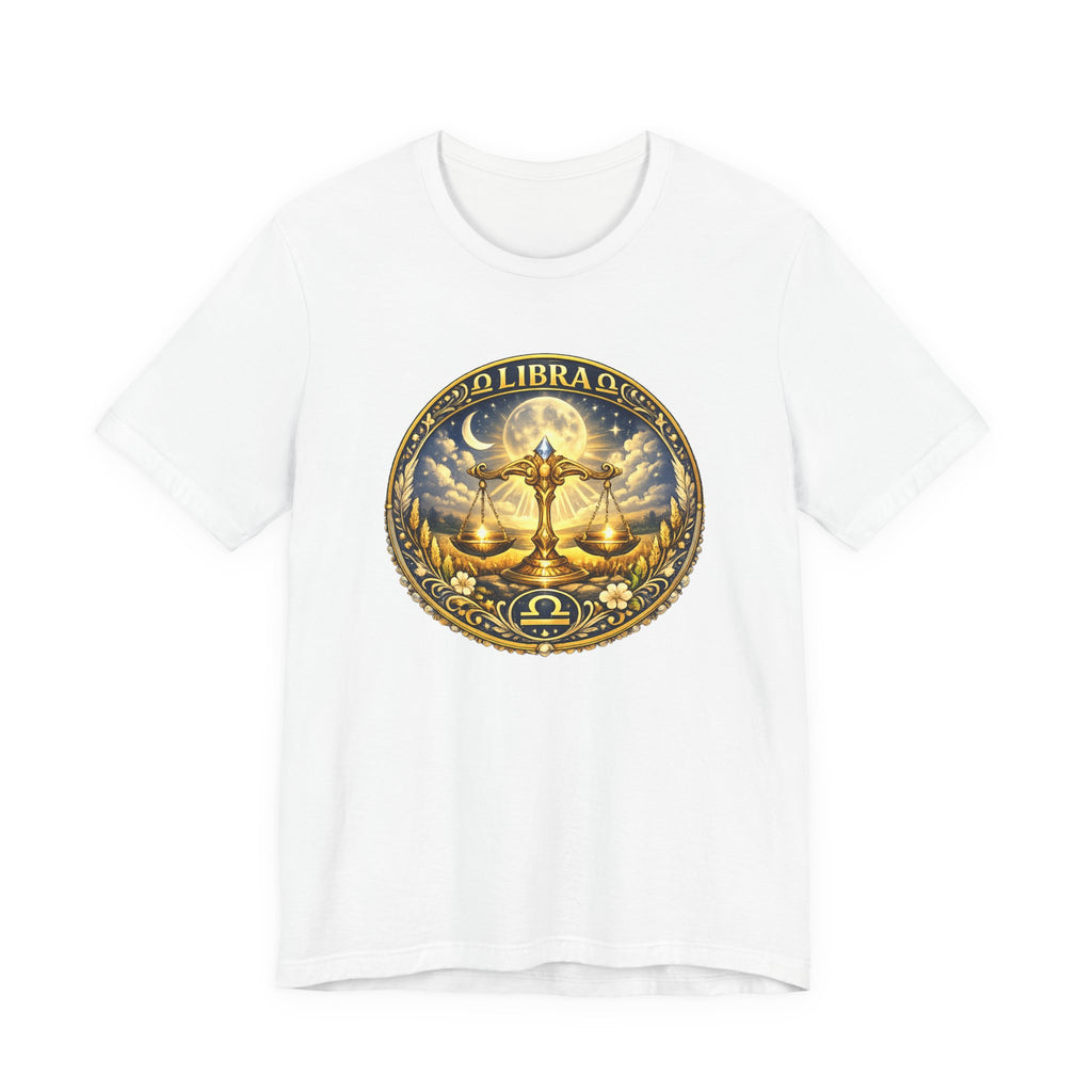 Libra Zodiac Tee — Golden Scales Zodiac T-Shirt