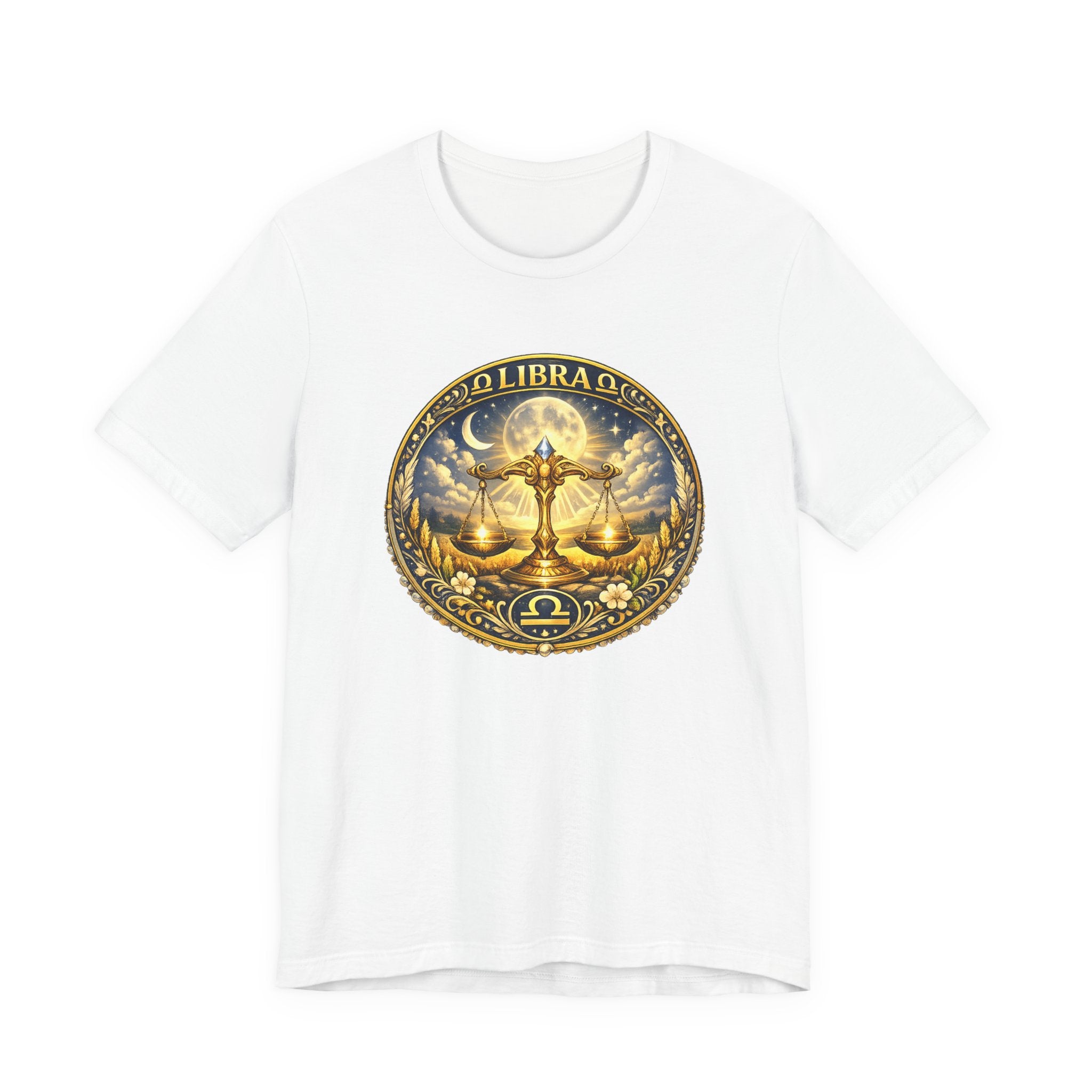 Libra Zodiac Tee — Golden Scales Zodiac T-Shirt