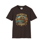 Dog Driving Club T‑Shirt — Route 66 Retro Pet Road Trip Tee