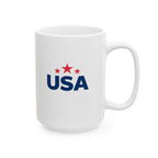 American Vibes Ceramic Mug — USA Flag Sunglasses Design (11oz & 15oz)