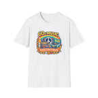 60s Music T-Shirt — Retro Peace & Love Vintage Radio Design