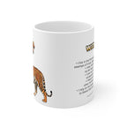 Bengal Tiger Coffee Mug – 11oz Ceramic Mug for Animals With Facts Series 2 Gifts