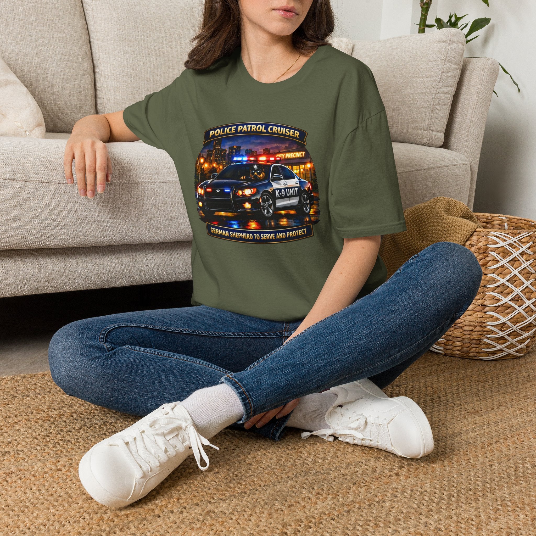 Police Patrol Cruiser K-9 Unit T-Shirt — Thin Blue Line Tribute Tee