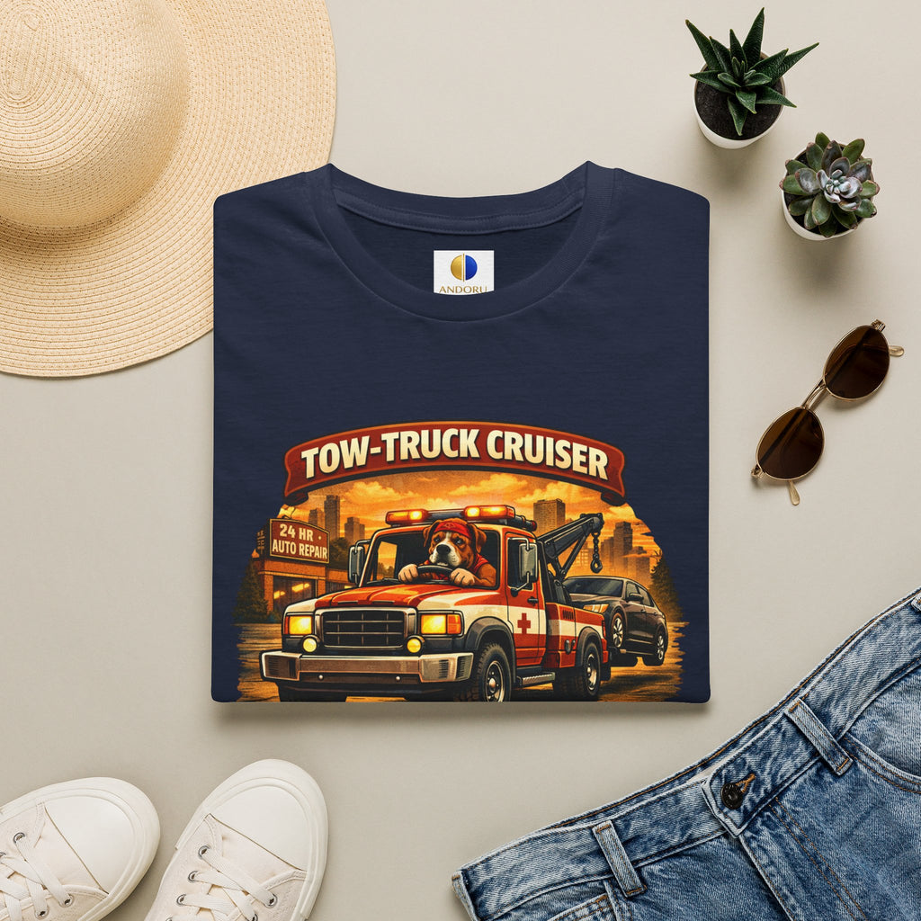 Tow-Truck Cruiser T-Shirt — Tow Truck Driver Vintage Rescue Tee