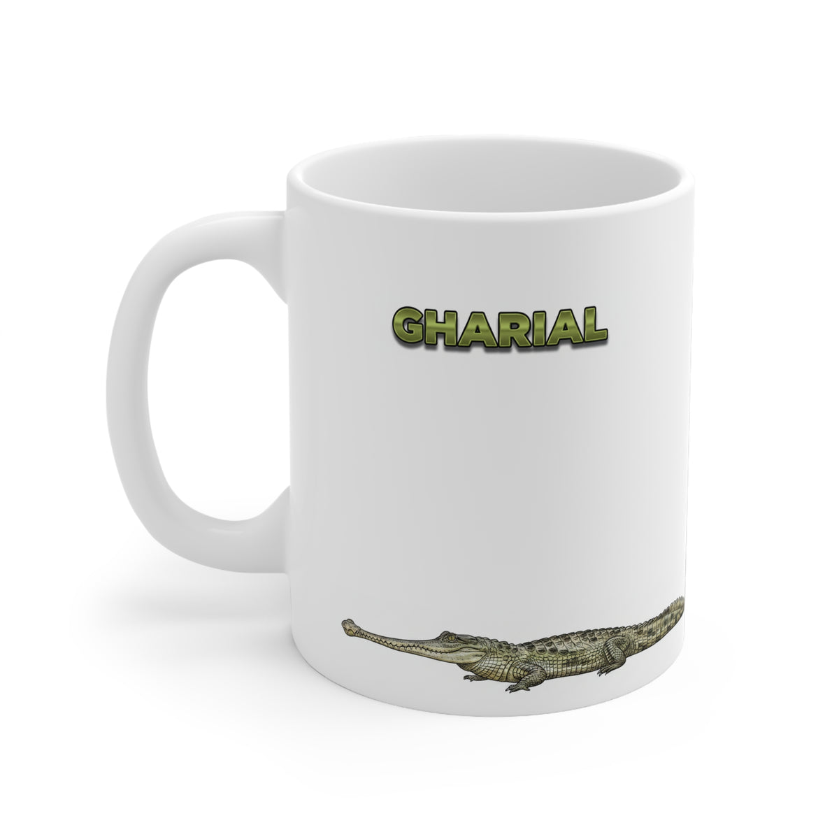 Gharial Coffee Mug – 11oz Ceramic Mug for Animals With Facts Series 2 Gifts