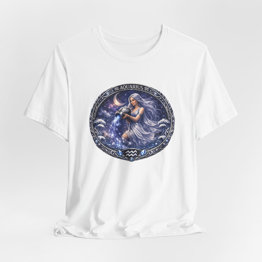 Aquarius Zodiac Tee — Water Bearer Astrology T-Shirt