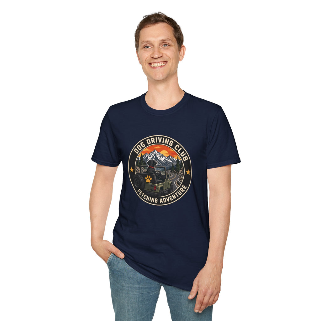 Official Dog Driving Club T‑Shirt — Pawprint Adventure Graphic Tee