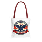 Patriotic Eagle Tote Bag - "Land of the Free Since 1776" Americana Canvas Tote