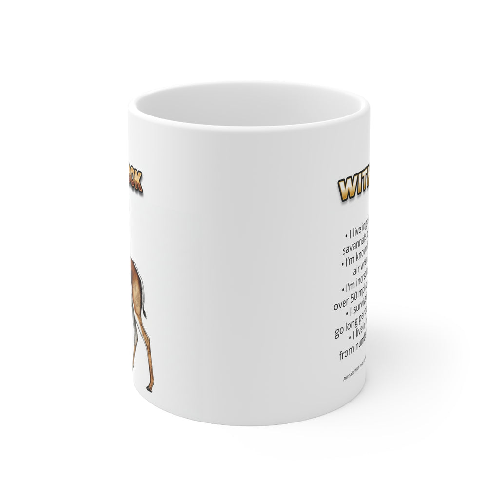 Springbok Coffee Mug – 11oz Ceramic Mug for Animals With Facts Series 1 Gifts