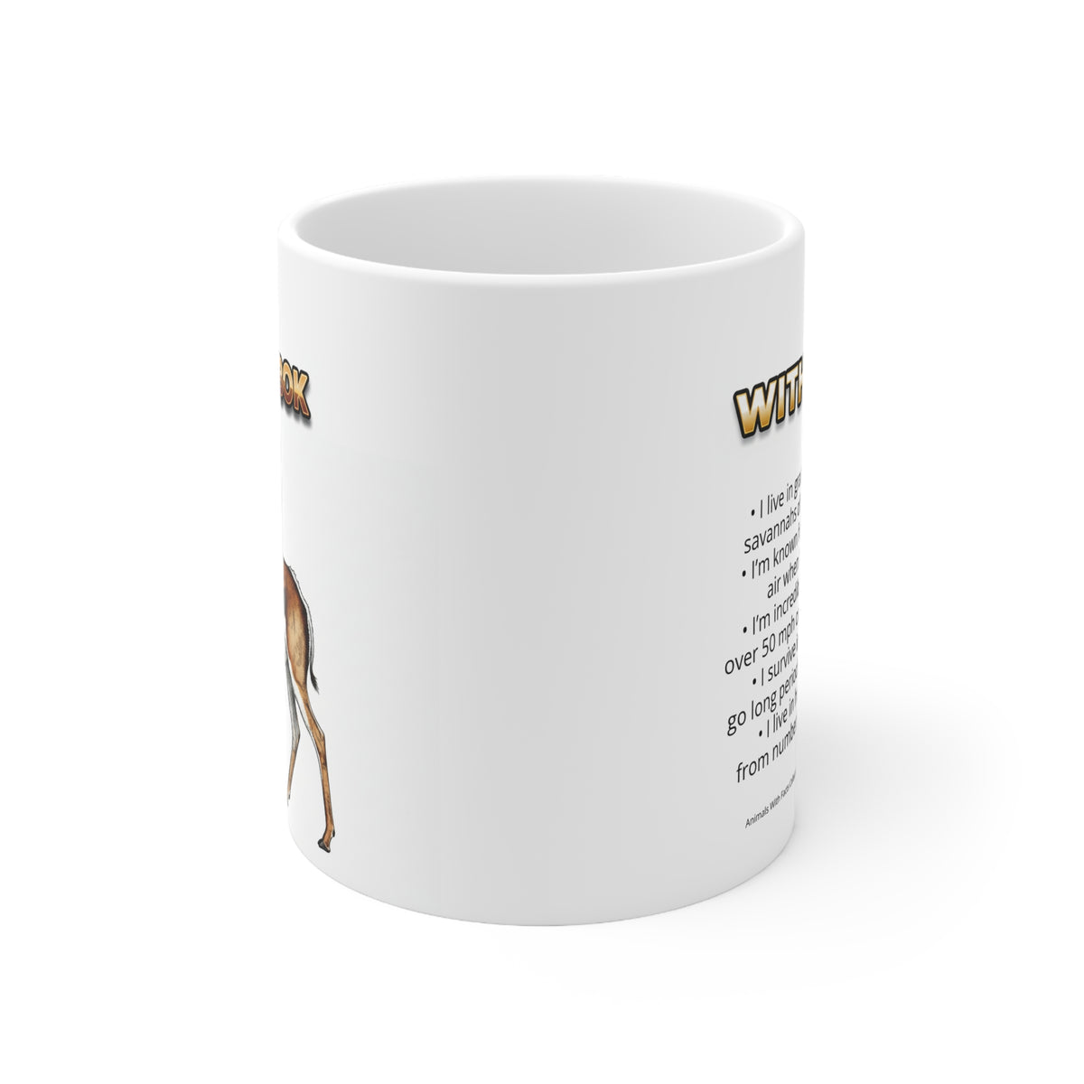 Springbok Coffee Mug – 11oz Ceramic Mug for Animals With Facts Series 1 Gifts