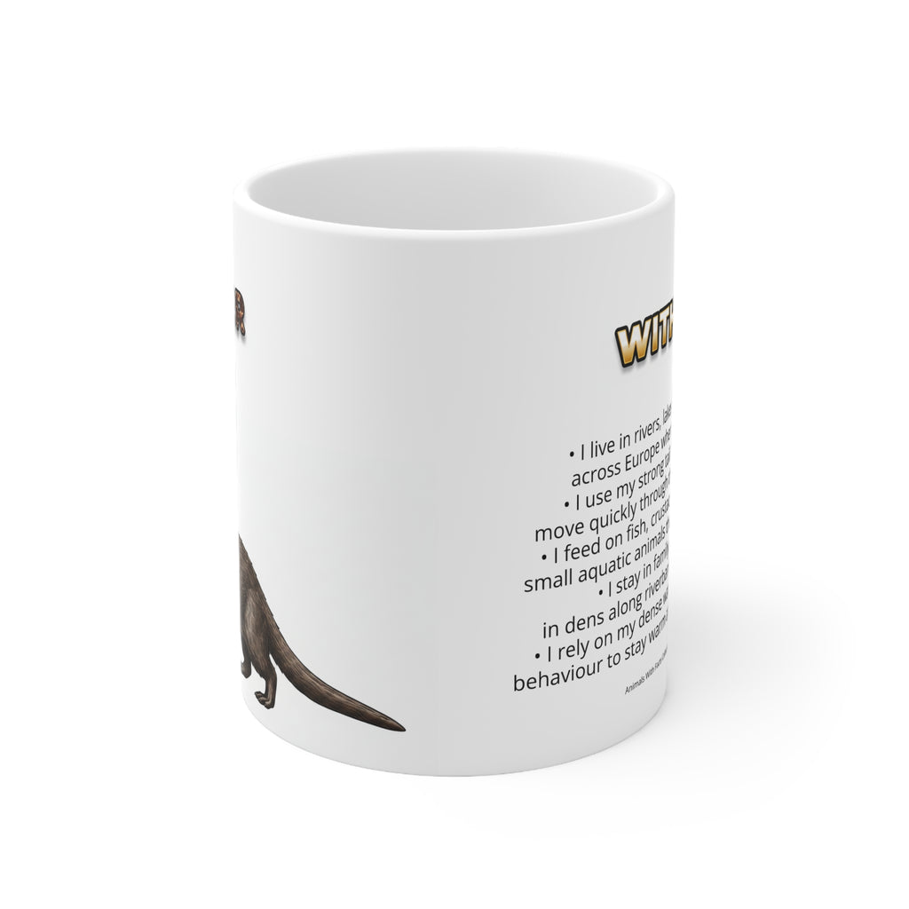 Otter Coffee Mug – 11oz Ceramic Mug for Animals With Facts Series 3 Gifts