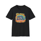60s Music T-Shirt — Retro Peace & Love Vintage Radio Design