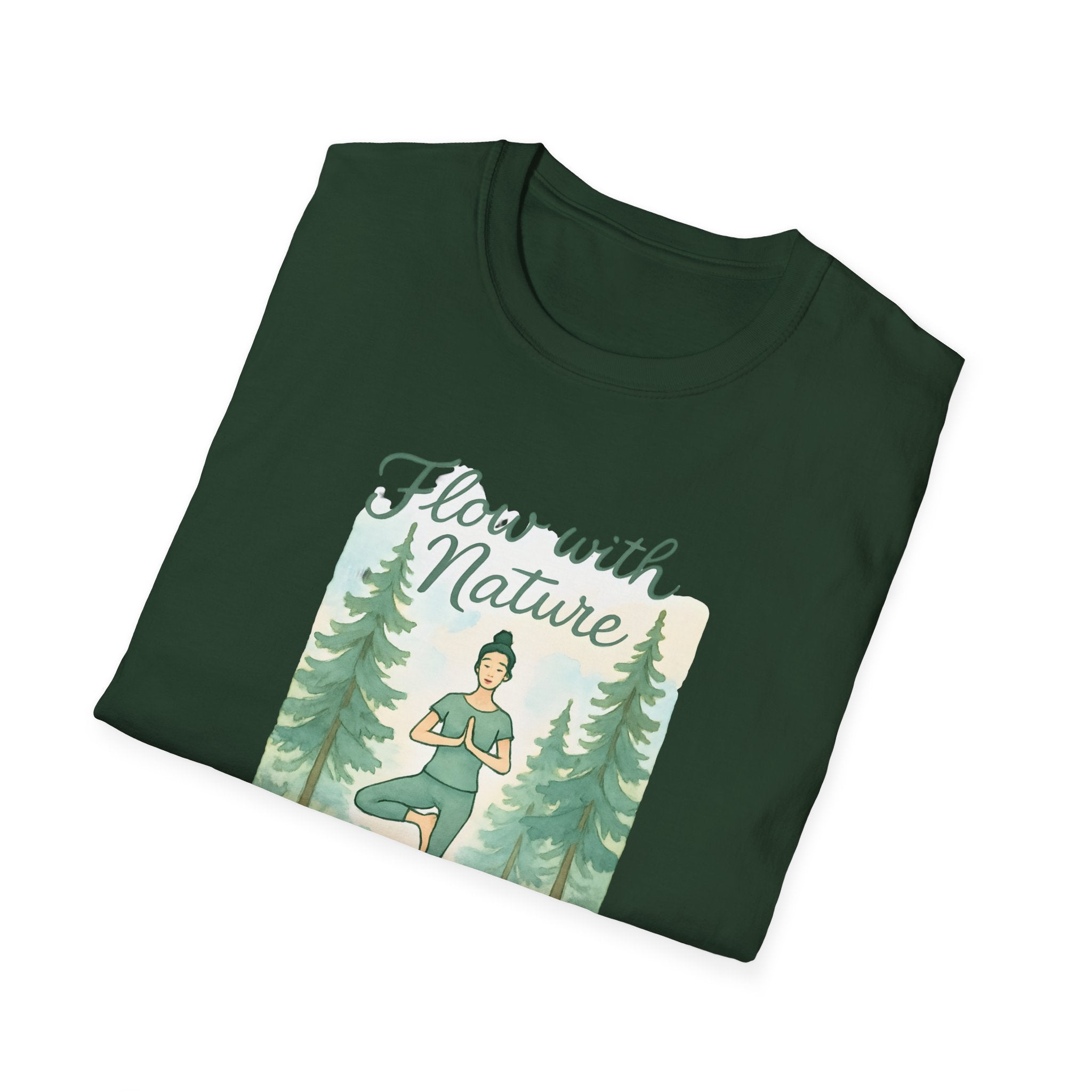 Flow With Nature T-Shirt — Yoga & Meditation Forest Tee