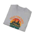 Road Trip Vibes T-Shirt — Retro Van Sunset Graphic