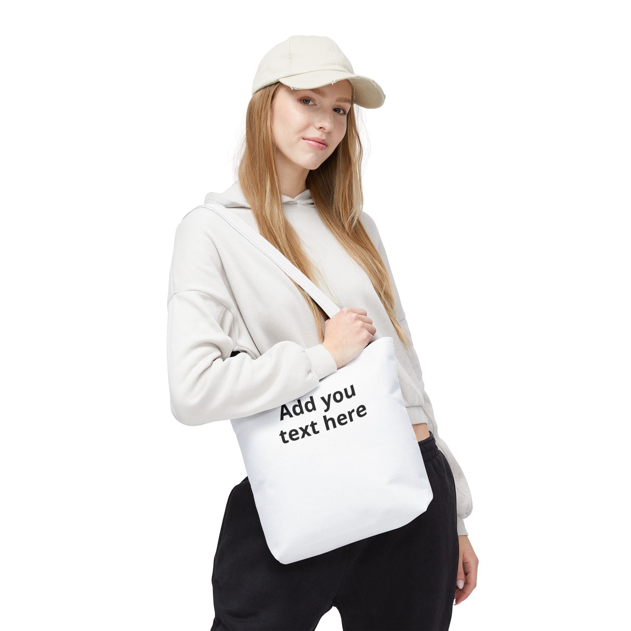 Personalized Tote Bag — Custom Text AOP Reusable Shopping Tote