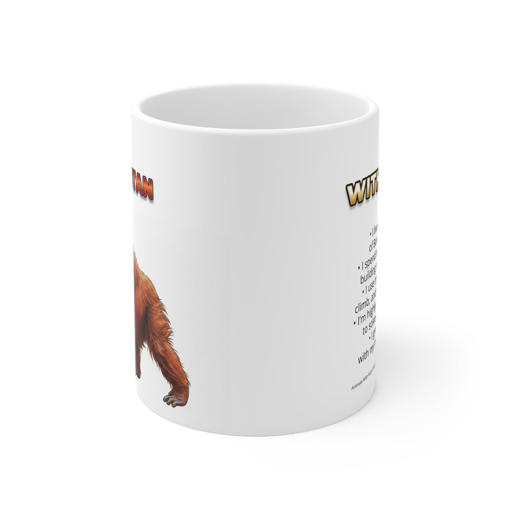 Orangutan Coffee Mug – 11oz Ceramic Mug for Animals With Facts Series 2 Gifts