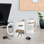 Hyena Coffee Mug – 11oz Ceramic Mug for Animals With Facts Series 1 Gifts
