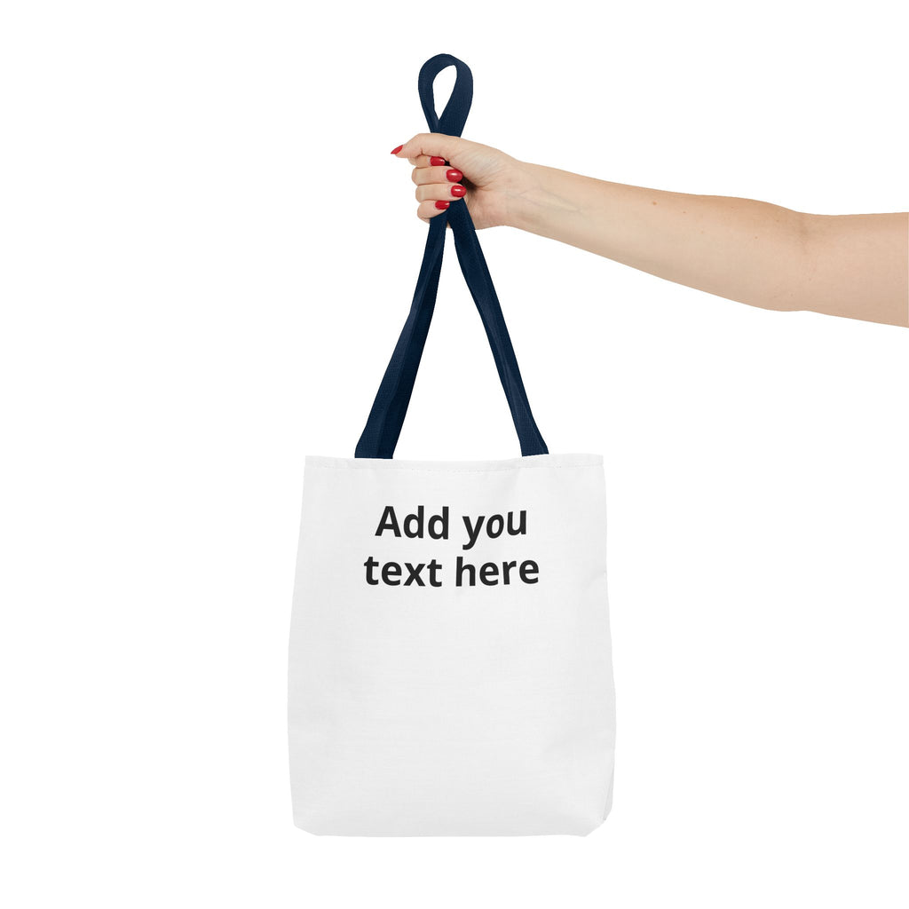 Personalized Tote Bag — Custom Text AOP Reusable Shopping Tote