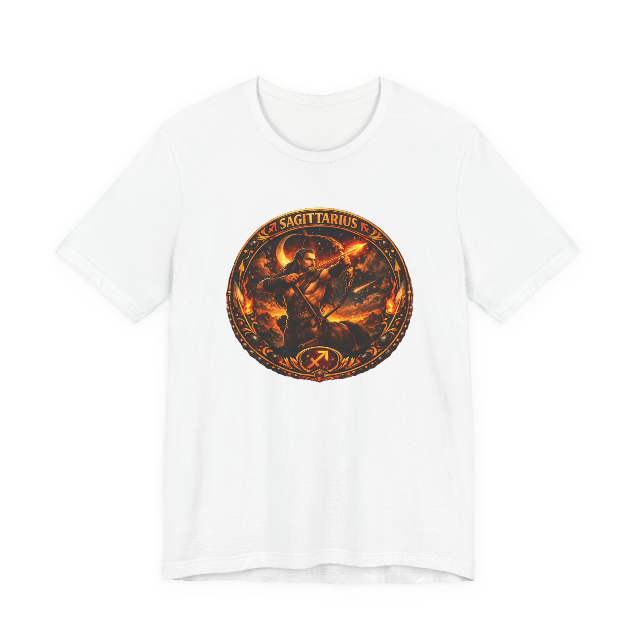 Sagittarius Zodiac Archer Tee — Fiery Astrological Sign Graphic T-Shirt