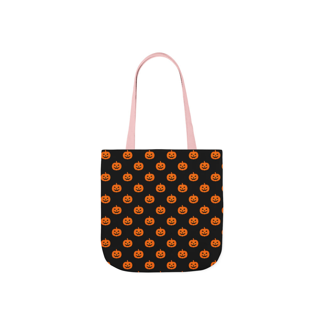 Halloween Pumpkin Black Pattern Canvas Tote Bag