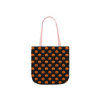 Halloween Pumpkin Black Pattern Canvas Tote Bag