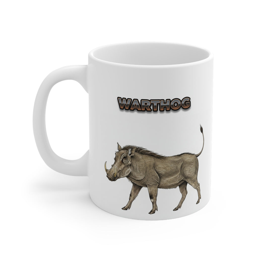 Warthog Coffee Mug – 11oz Ceramic Mug for Animals With Facts Series 1 Gifts
